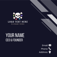 Skull Gaming Gambling Business Card Design