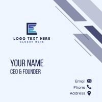 Contractor Letter E  Business Card Design