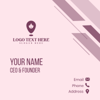 Female Hairdresser Location Business Card Design