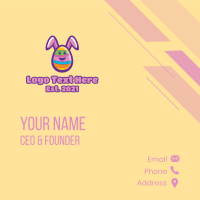 Colorful Easter Bunny Egg Business Card Design