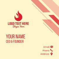 Red Flame Restaurant Business Card Design