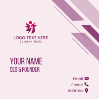 Purple Fashion Person Business Card Design