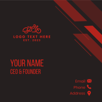 Bold Red Motorbike  Business Card Design