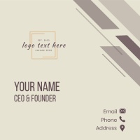 Elegant Luxury Square Business Card Design