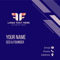 Generic Business Letter F Business Card Design