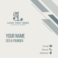 Letter SL  Business Initial Business Card Design