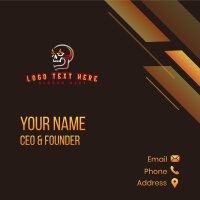 Skull Flame Evil Business Card Design