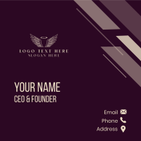 Angel Wings Halo Business Card Design