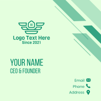 Green Winged Housing Business Card Design