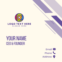 Colorful Letter O Business Card Design