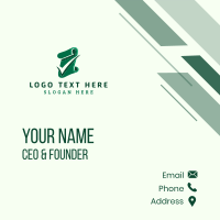 Paper Document Check Business Card Design