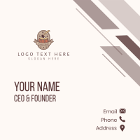 Lumber Logging Badge Business Card Design