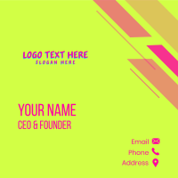 Neon Pop Graffiti Business Card Design