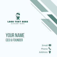 Crown Boy Toothbrush Business Card Design