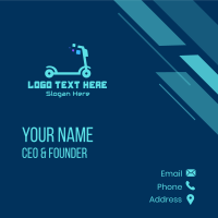 Electric Scooter Business Card Design