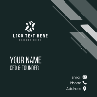 Creative Agency Studio Letter X Business Card Design