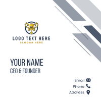 Championship Victory Trophy Business Card Design