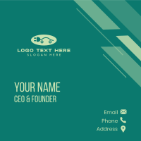 Green Electric Car Plug  Business Card Design