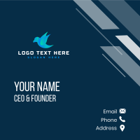 Abstract Flying Bird  Business Card Design