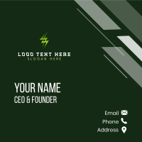 Lightning Electricity Charge Business Card Design