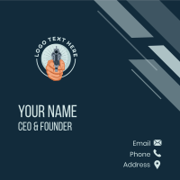 Hand Revolver Gun Business Card Design