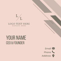 Feminine Classy Lettermark Business Card Design