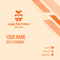 Orange Tulip Flower Business Card Design