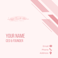 Cosmetics Brush Wordmark Business Card Design