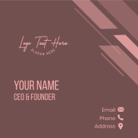 Cursive Business Wordmark Business Card Design