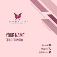 Beauty Butterfly Face Business Card Design