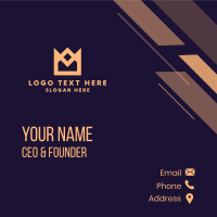 Orange Crown Envelope Business Card Design