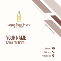 Wine Bottle Liquor Business Card Design