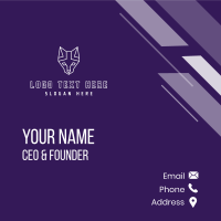 Geometric Wild Cat Business Card Design