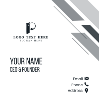 Stylish Fashion Boutique Letter P Business Card Design