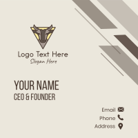 Triangular Water Buffalo Business Card Design