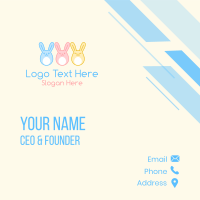 Happy Easter Egg Bunnies  Business Card Design