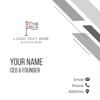 Application Flag Business Card Design