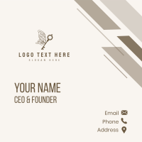 Key Butterfly Wings Business Card Design