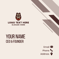 Tough Pitbull Mascot Business Card Design