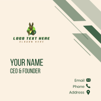 Kangaroo Tennis Racket Business Card Design