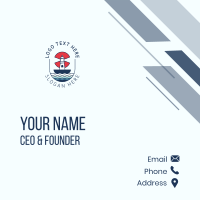 Marine Nautical Lighthouse  Business Card Design