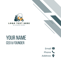 Logistics Transport Cart Business Card Design