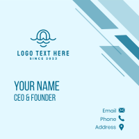 Blue Ocean Letter O Business Card Design