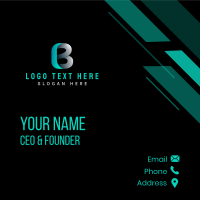 Cyber Digital Tech Letter B Business Card Design