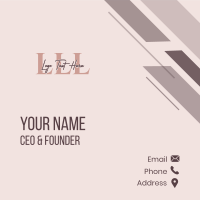 Elegant Feminine Beauty Business Card Design