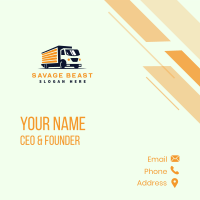 Logistics Delivery Truck Business Card Design