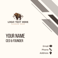 Wyoming Animal Bison  Business Card Design