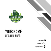 Agriculture Mountain Tractor Business Card Design