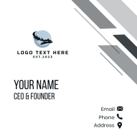 Corporate Flying Airplane  Business Card Design