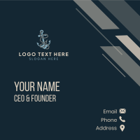 Anchor Rope Letter G Business Card Design